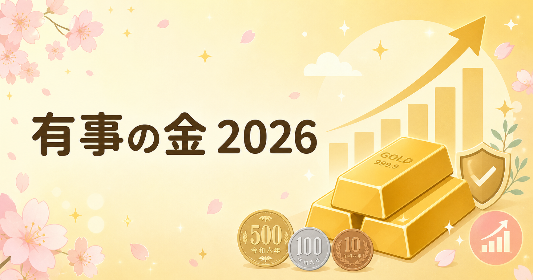 2026年の有事に備えた金（ゴールド）の資産運用イメージ